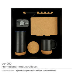 Cork Notebook & Ball Pen Gift Set | Logo Printed Business Gift – Yalla Printing UAE