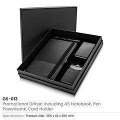 Promotional Office Gift Sets In Black Square Premium Gift Box