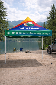 Custom Printed 3 x 3 Meter Canopy Tent with Structure – Satin Fabric Event Tent | Professional Business Printing | Free Design Support | Yalla Printing UAE