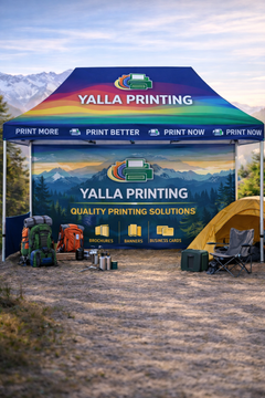 Custom Printed 4 x 3 Meter Canopy Tent with Structure – Satin Fabric Event Tent | Professional Business Printing | Free Design Support | Yalla Printing UAE