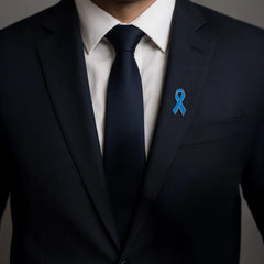 Custom Printed Prostate Cancer Awareness Logo Metal Badges With Magnet Attachment - Stainless Steel | Corporate Award & Recognition Gift | UAE Delivery | Yalla Printing UAE