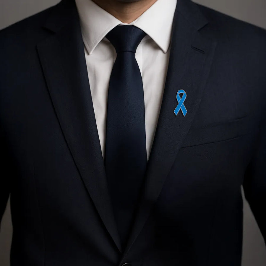 Prostate Cancer Awareness Logo Metal Badges with Magnet Attachment | Custom Packaging Printing | Free Design Support | Yalla Printing UAE