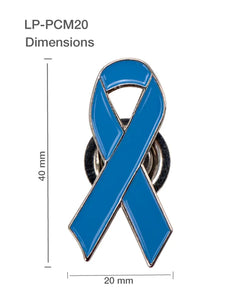 Custom Printed Prostate Cancer Awareness Logo Metal Badges With Magnet Attachment - Stainless Steel | Corporate Award & Recognition Gift | UAE Delivery | Yalla Printing UAE
