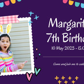 Purple Unicorn Concept Birthday Kids Party Banner on PVC Flex - Yalla Printing