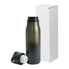 Custom Printed Double Wall Ss Bottles With Push Button Opening - 500 Ml - Stainless Steel | Logo Branding Corporate Gift | UAE Delivery | Yalla Printing UAE