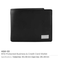 Custom Printed Rfid Protected Bi - Fold Coin Wallets | Logo Branding Corporate Gift | UAE Delivery | Yalla Printing UAE