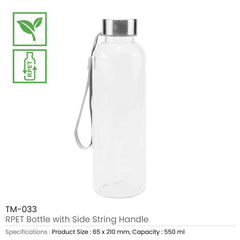 RPET Bottle with String Handle – Yalla Printing UAE