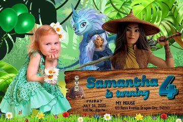 Raya and the Last Dragon" Personalized Birthday Banner - Create Magical Memories!