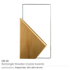 Custom Printed Rectangle Wooden Crystal Awards | Custom Packaging Printing | Free Design Support | Yalla Printing UAE