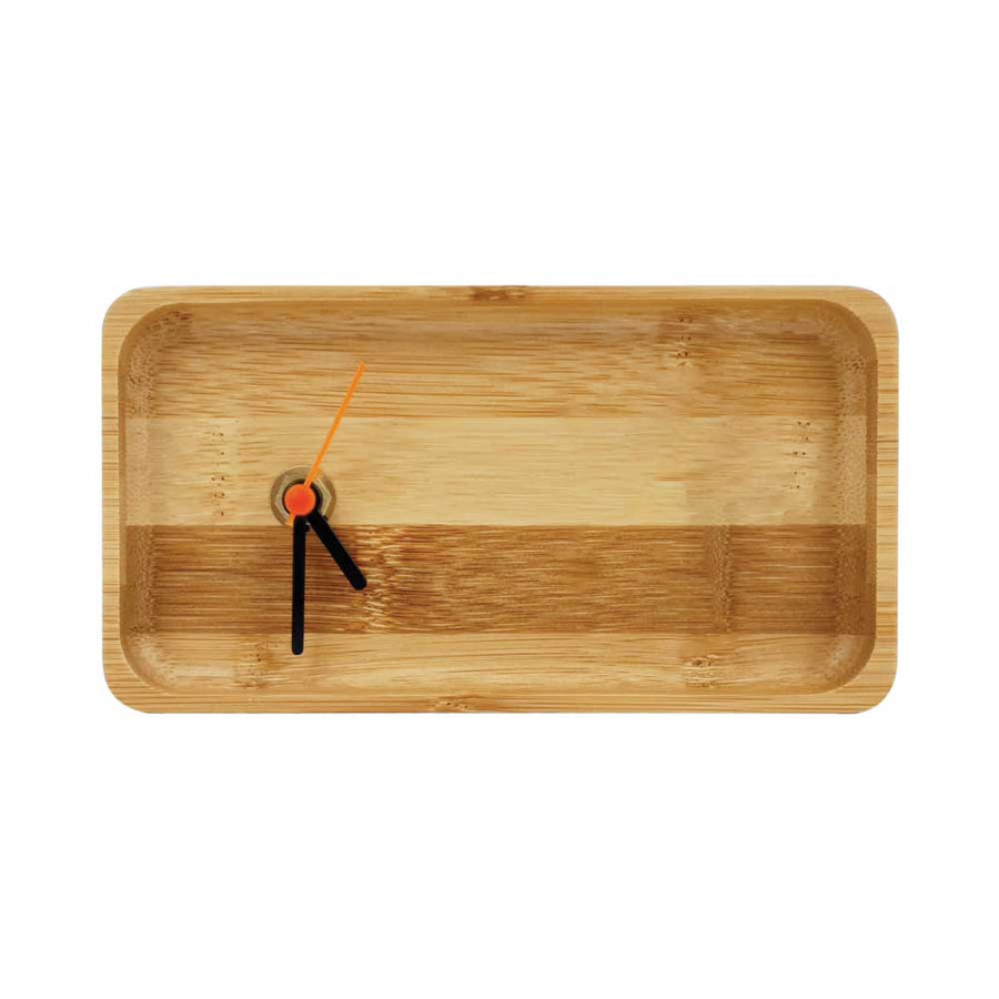 Rectangular Bamboo Desk Clock – Yalla Printing UAE