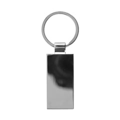 Custom Printed Rectangular Bamboo & Metal Keychains - Stainless Steel | Logo Branding Corporate Gift | UAE Delivery | Yalla Printing UAE