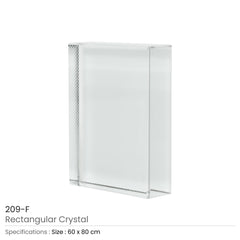 Custom Printed Rectangular Crystals | Corporate Award & Recognition Gift | UAE Delivery | Yalla Printing UAE