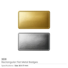 Uniforms – Rectangular Flat Metal Badges with Magnet Attachment | Custom Packaging Printing | Free Design Support | Yalla Printing UAE
