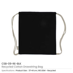 Recycled Drawstring Cotton Bags | Logo Branding Bag – Yalla Printing UAE