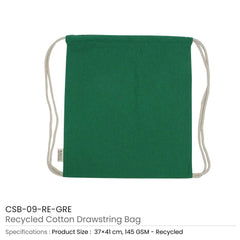 Recycled Drawstring Cotton Bags | Logo Branding Bag – Yalla Printing UAE