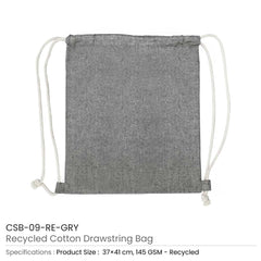 Recycled Drawstring Cotton Bags | Logo Branding Bag – Yalla Printing UAE
