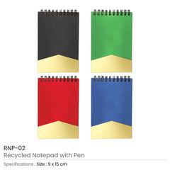 Custom Printed Recycled Notepad With Pen | Logo Branding Corporate Gift | UAE Delivery | Yalla Printing UAE
