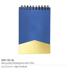 Custom Printed Recycled Notepad With Pen | Logo Branding Corporate Gift | UAE Delivery | Yalla Printing UAE