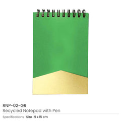 Custom Printed Recycled Notepad With Pen | Logo Branding Corporate Gift | UAE Delivery | Yalla Printing UAE