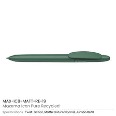 Recycled Pen Maxema Icon Pure | Logo Printed Business Gift – Yalla Printing UAE