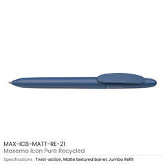 Recycled Pen Maxema Icon Pure | Logo Printed Business Gift – Yalla Printing UAE