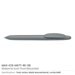 Recycled Pen Maxema Icon Pure | Logo Printed Business Gift – Yalla Printing UAE