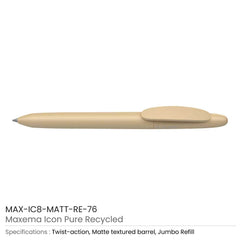Recycled Pen Maxema Icon Pure | Logo Printed Business Gift – Yalla Printing UAE