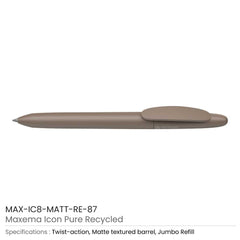 Recycled Pen Maxema Icon Pure | Logo Printed Business Gift – Yalla Printing UAE