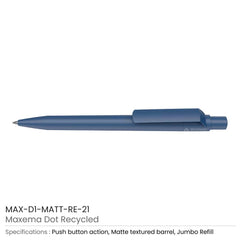 Custom Printed Recycled Pens Maxema Dot | Logo Branding Corporate Gift | UAE Delivery | Yalla Printing UAE