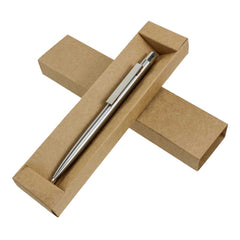 Custom Printed Recycled Stainless Steel Pens - Kraft Brown Paper | Custom Packaging Printing | Free Design Support | Yalla Printing UAE