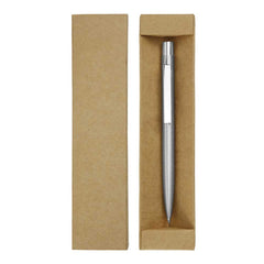 Custom Printed Recycled Stainless Steel Pens - Kraft Brown Paper | Custom Packaging Printing | Free Design Support | Yalla Printing UAE