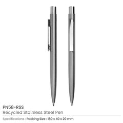 Custom Printed Recycled Stainless Steel Pens - Kraft Brown Paper | Custom Packaging Printing | Free Design Support | Yalla Printing UAE