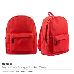Custom Printed Promotional Backpacks with 2 Zipper Compartments | Logo Branding Corporate Gift | UAE Delivery | Yalla Printing UAE