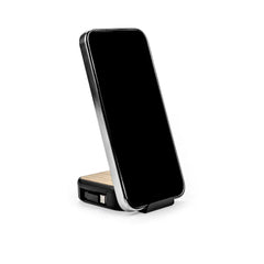 Custom Printed Retractable Charging Cable Set With Bamboo Top - 60W Fast Charging - Bamboo | Exhibitions, Conferences, Corporate Events | Yalla Printing UAE