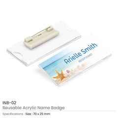 Custom Printed Reusable Acrylic Name Badges | Exhibitions, Conferences, Corporate Events | Yalla Printing UAE