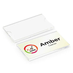 Custom Printed Reusable Acrylic Name Badges | Exhibitions, Conferences, Corporate Events | Yalla Printing UAE