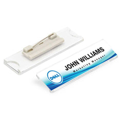 Custom Printed Reusable Acrylic Name Badges | Exhibitions, Conferences, Corporate Events | Yalla Printing UAE