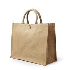 Jute Bags – Reusable Jute Shopping Bags with Button Closure | Custom Packaging Printing | Free Design Support | Yalla Printing UAE