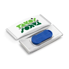 Custom Printed Reusable Insert Name Badges with Magnet Attachment