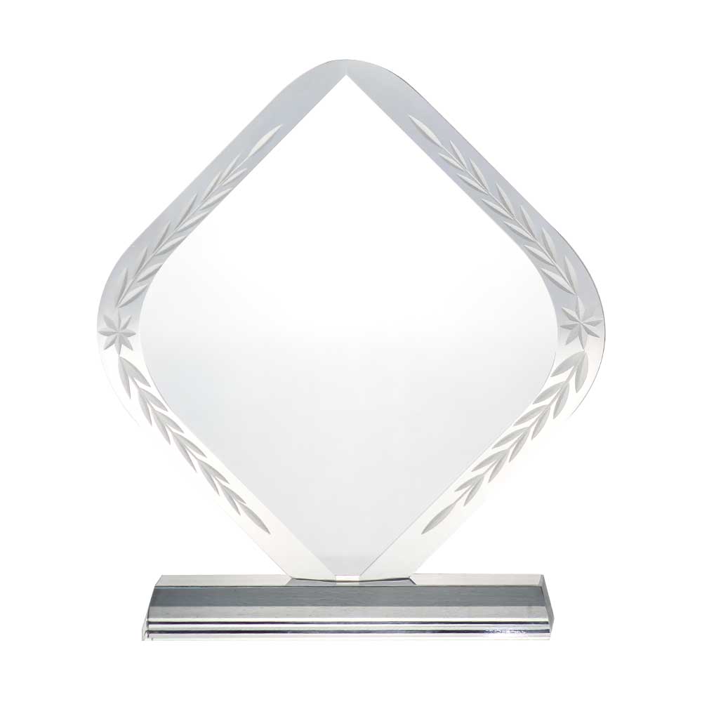 Custom Printed Rhombus Shaped Crystal Awards | Custom Packaging Printing | Free Design Support | Yalla Printing UAE