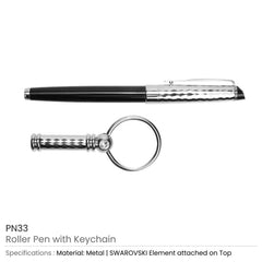 Custom Printed Roller Pen And Keychain | Logo Branding Corporate Gift | UAE Delivery | Yalla Printing UAE