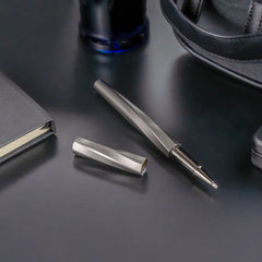 Custom Printed Rollerball Pens Swirl Design In Gunmetal Finish With Pu Leather Box | Exhibitions, Conferences, Corporate Events | Yalla Printing UAE