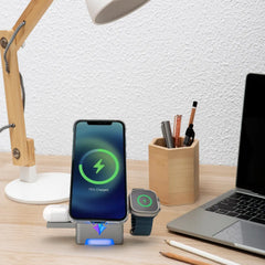 3-in-1 Rotating Wireless Charging Station 15w Fast Charging | Logo Branding Corporate Gift | UAE Delivery | Yalla Printing UAE