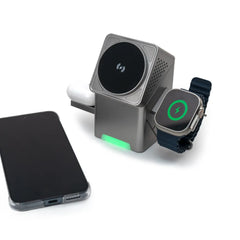 3-in-1 Rotating Wireless Charging Station 15w Fast Charging | Logo Branding Corporate Gift | UAE Delivery | Yalla Printing UAE