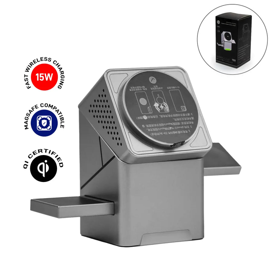 Custom Printed 3 - In - 1 Rotating Wireless Charging Station 15W Fast Charging | Exhibitions, Conferences, Corporate Events | Yalla Printing UAE