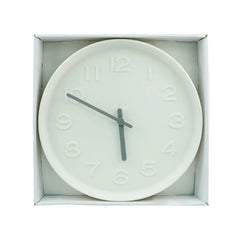 Round Analog Wall Clock Matte Finish White | Custom Packaging Printing | Free Design Support | Yalla Printing UAE