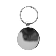 Custom Printed Round Bamboo & Metal Keychains 32Mm - Stainless Steel | Logo Branding Corporate Gift | UAE Delivery | Yalla Printing UAE