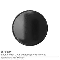 Custom Printed Round Black Metal Badges - Stainless Steel | Corporate Award & Recognition Gift | UAE Delivery | Yalla Printing UAE