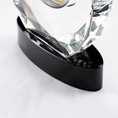 Custom Printed Round Crystal Clock Awards With Oval Glass Base In Box | Exhibitions, Conferences, Corporate Events | Yalla Printing UAE