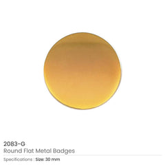 Custom Printed Round Flat Metal Badges - Stainless Steel | Corporate Award & Recognition Gift | UAE Delivery | Yalla Printing UAE